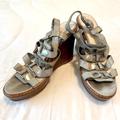 Coach Shoes | Coach Mallorie Leather Wedge Size 10b | Color: Silver | Size: 10