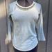 J. Crew Tops | J Crew Women's Long-Sleeve Baseball Style Tee With Bejeweled Neckline | Color: Gray/White | Size: M