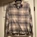American Eagle Outfitters Tops | American Eagle Outfitters Plaid Shirt Slim Fit Sz Large | Color: Cream/Gray | Size: L
