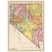 Trinx Nevada - Rand Mcnally 1893 Poster Print By Rand Mcnally Rand Mcnally (18 X 24) # NVZZ0013 Paper in Green/Pink/Yellow | 24 H x 18 W in | Wayfair