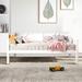 Gracie Oaks Rosh Daybed Wood in White | 35.02 H x 57.01 W x 79.51 D in | Wayfair 2C2E9C269AF04242831EDC0D498059BC