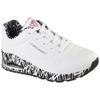 Sneaker SKECHERS "UNO LOVING LOVE", Damen, Gr. 39, schwarz-weiß (weiß, schwarz), Lederimitat, sportlich, Schuhe Sneaker, Freizeitschuh, Halbschuh, Schnürschuh mit Luftkammersohle, Topseller