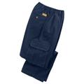 Blair Men's Haband Men's Casual Joe® Stretch Waist Poplin Cargo Pants - Navy - 42