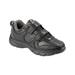 Blair Men's Dr. Max™ Leather Sneakers with Memory Foam - Black - 11