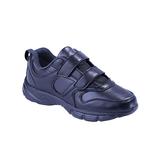 Blair Men's Dr. Max™ Leather Sneakers with Memory Foam - Navy - 10.5