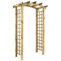 Jardipolys - Pergola double en arc avec poteau, autoclave et passage 135 x 220 x 55 cm - kiwano