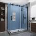 Langham XL 60-64 in. x 34 in. x 80 in. Frameless Sliding Shower Enclosure, StarCast Clear Glass, Left