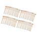 Vocoste 4 Pcs No Slip Hair Side Combs Accessories Metal Rose Gold Tone 2.95 x1.57