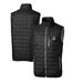 Men's Cutter & Buck Black Detroit Lions Throwback Logo Rainier PrimaLoft Eco Insulated Full-Zip Puffer Vest