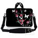 LSS 17 inch Laptop Sleeve Bag Carrying Case w/Handle & Strap for 17.4 17.3 17 16 Apple MacBook Acer Dell Pink Gray Floral