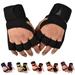 D-GROEE 1 Pair Sports Cross Training Gloves with Wrist Support for Fitness Weightlifting Gym Workout & Powerlifting - Silicone Padding - Men & Women Strong Grip