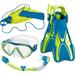 Rapido Boutique Collection Sunshine Junior Mask Fin Snorkel Set Boys Girls Kids Snorkel Mask Fins Snorkeling Set with Snorkel Gear Bag