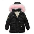 Floleo Girls Kids Outfits Children Kids Boys Girl Winter Coats Jacket Zip Thick Warm Snow Hoodie Outwear