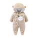 TAIAOJING Unisex-Baby Bear Bunting Toddler Girls Romper Bear Baby Fuzzy Boys Jumpsuit Hooded Coat Buttons Girls Coat&jacket 9-12 Months