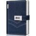 Denim Journal with Lock for Women. Refillable Locking Journal for Adults B6 Notebook with Lock Combination 224 Pages locked Journal. 5.5 x 7.9 inch. Blue