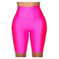 MERSARIPHY Women Solid Color High Waist Elastic Slim Fit Bike Shorts