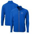 Men's Cutter & Buck Royal New York Giants Adapt Eco Knit Hybrid Recycled Big Tall Full-Zip Throwback Jacket