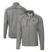 Men's Cutter & Buck Heather Gray Indianapolis Colts Throwback Logo Mainsail Sweater-Knit Big Tall Full-Zip Pullover Jacket