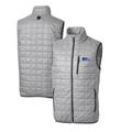 Men's Cutter & Buck Gray Seattle Seahawks Throwback Logo Big Tall Rainier PrimaLoft Eco Insulated Full-Zip Puffer Vest