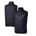 Men's Cutter & Buck Navy New York Giants Throwback Logo Rainier PrimaLoft Eco Insulated Full-Zip Puffer Vest