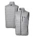 Men's Cutter & Buck Gray Indianapolis Colts Throwback Logo Rainier PrimaLoft Eco Insulated Full-Zip Puffer Vest