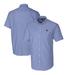 Men's Cutter & Buck Powder Blue Indianapolis Colts Throwback Logo Stretch Oxford Button-Down Short Sleeve Shirt