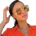 Gucci Accessories | Gucci Gg1033s 001 With Detachable Jewellery Pendant | Color: Orange/Yellow | Size: Os