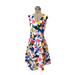 J. Crew Dresses | J.Crew- Women’s Floral, V-Neck, Fit-And-Flare Dress With Zipper | Color: Blue/Pink | Size: 12