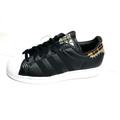 Adidas Shoes | Adidas Originals Superstar Unisex Shoes Mens 7 Women’s 8.5 Black Studded Plaid | Color: Black/Yellow | Size: 8.5