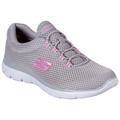 Slip-On Sneaker SKECHERS "SUMMITS" Gr. 37, grau (grau, pink) Damen Schuhe Freizeitschuh, Halbschuh, Schlupfschuh mit komfortabler Innensohle Bestseller