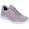 Slip-On Sneaker SKECHERS "SUMMITS", Damen, Gr. 38, grau (grau, pink), Textil, sportlich, Schuhe Sneaker, Freizeitschuh, Halbschuh, Schlupfschuh mit komfortabler Innensohle