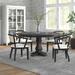 Richelle Aubrietta Velvet, Wood, & Cane 5 Piece Dining Set Wood/Upholstered in Brown/Gray Laurel Foundry Modern Farmhouse® | 29.75 H in | Wayfair