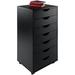 Latitude Run® 7-Drawer Mobile Vertical Filing Cabinet Wood in Black | 35.4 H x 19.25 W x 16 D in | Wayfair 231E67F0CA0A4268816F5DC5F3B0AC6C