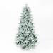 The Holiday Aisle® 6' 10" H Upside Down Green Most Realistic Artificial Spruce Flocked/Frosted Christmas Tree | Wayfair