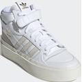 Sneaker ADIDAS ORIGINALS "FORUM BONEGA MID W" Gr. 38,5, weiß (ftwwht, orbgry, cbrown) Schuhe Schnürstiefeletten