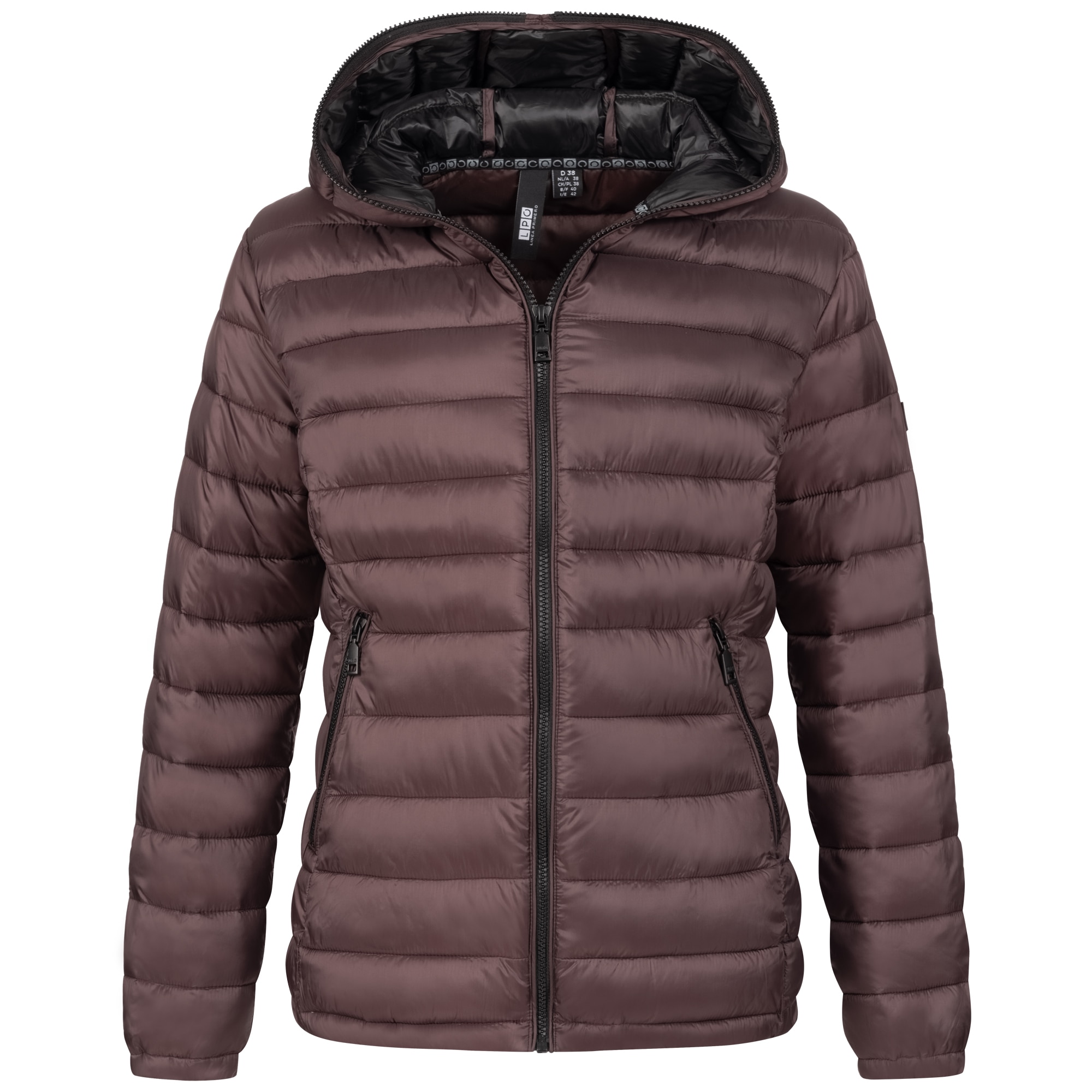 Steppjacke LPO "GILMOUR MELVILLE VI Women", Damen, Gr. 40 (M), braun, 100% Polyester, figurbetont, mit innenliegendem Gummizug, Jacken Steppjacke, auch in Großen Größen erhältlich