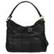 Shopper SAMANTHA LOOK Gr. B/H/T: 40 cm x 30 cm x 7 cm onesize, schwarz Damen Taschen Handtaschen echt Leder, Made in Italy