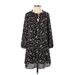 Old Navy Casual Dress - Popover: Black Floral Motif Dresses - Women's Size X-Small
