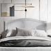 House of Hampton® Duyne Velvet Panel Headboard Upholstered/Velvet in Gray/White | 46 H x 58 W in | Wayfair EB7E2879A98C4612BB1D0E69B18FC905