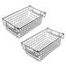 Rebrilliant 2 Storage Bins - Basket Set for Toy, Kitchen, Closet, & Bathroom Storage - Small Shelf Organizers in Black | Wayfair