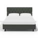 Latitude Run® Tufted Upholstered Platform Bed Metal in Black | 43 H x 56 W x 78 D in | Wayfair A162535FB0064F99A4A47817D99CAAFF