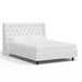 Red Barrel Studio® Tufted Platform Bed Upholstered/Cotton in White | 47 H x 68 W x 85 D in | Wayfair 2EAADA5DBDE54EAABE7CCB3E2D59800C