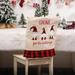 Christmas Back Chair Cover Set of 3 Faceless Doll Chair Covers for Christmas Linen Dining Chair Back Covers for Xmas Banquet Kitchen Dining Room Decor