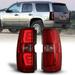 Winjet Tail Lights Assembly for 2007-2014 CHEVROLET SUBURBAN 1500 2500 and 2007-2014 CHEVROLET TAHOE LED Sequential Turn Signal Rear Reverse Brake Lamp DRL Taillights Replacement(Red Lens)