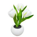 Tulip Flower Night Light 5 Colors Optional Ceramic Blossom Tulip LED Lamp for Home and Office Pink