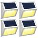 4/8pcs Solar Wall Light Outdoor LED Solar Fence Light Auto ON/OFF Solar Deck Light IP44 Waterproof Solar Step Light for Patio Stairs Yard Garden Pathway Corridor