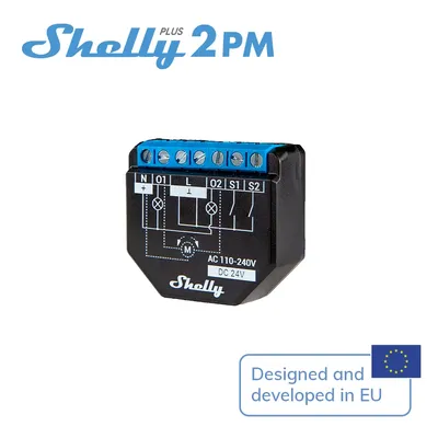 Shelly Plus – relais WiFi 2 canaux 2PM maison intelligente avec mesure de puissance contrôle des