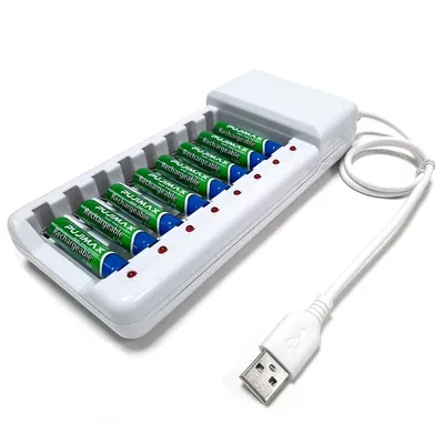 Chargeur de batterie USB à charge rapide AAA et AA station aste protection contre les