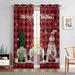 Goory Xmas Grommet Blackout Curtain Thermal Insulated Room Darkening Curtain Blackout Window Treatments Eyelet Ring Top Window Drapes Red Plaid W:52 x H:63 *2Pcs