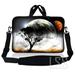 LSS 10-11.6 inch Laptop Sleeve Bag Compatible with Acer Asus Dell HP Sony MacBook and More Carrying Case w/ Handle & Adjustable Strap - Planet Mars Earth and Moon Eclipse